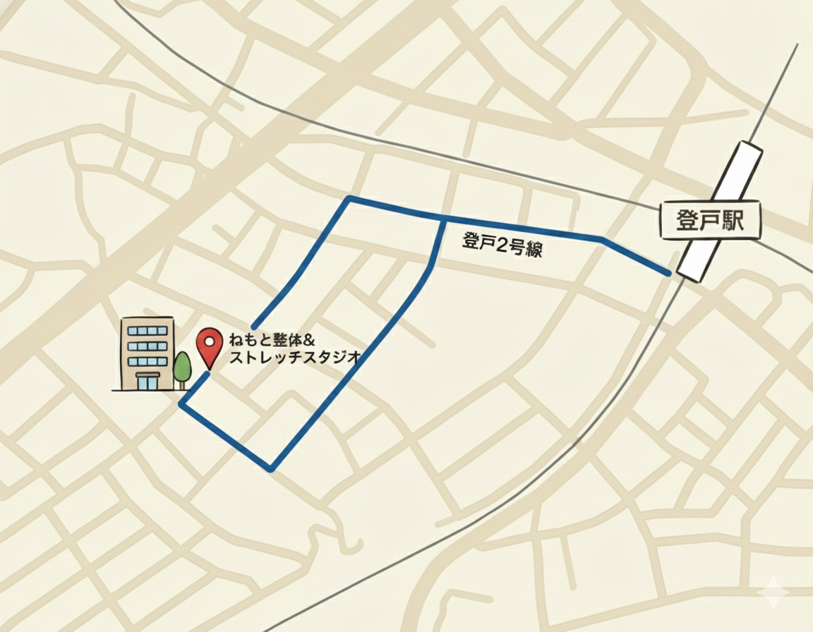 登戸駅から当院までの地図