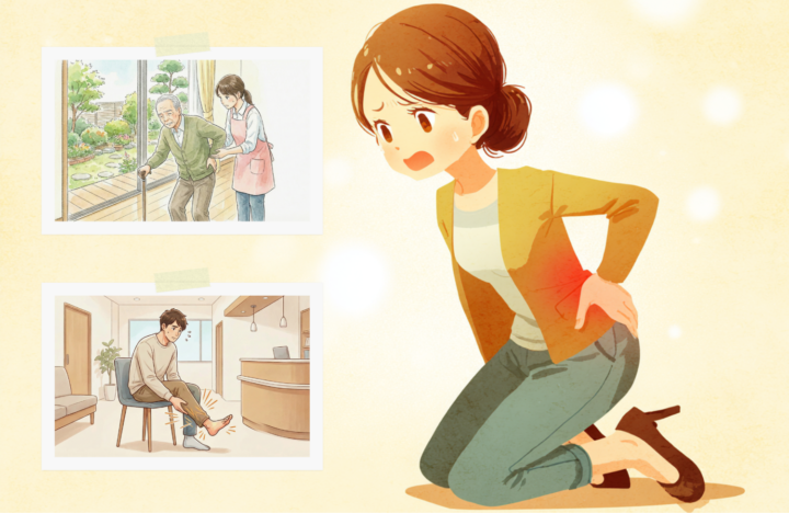 歩くのが困難な７０代の男性