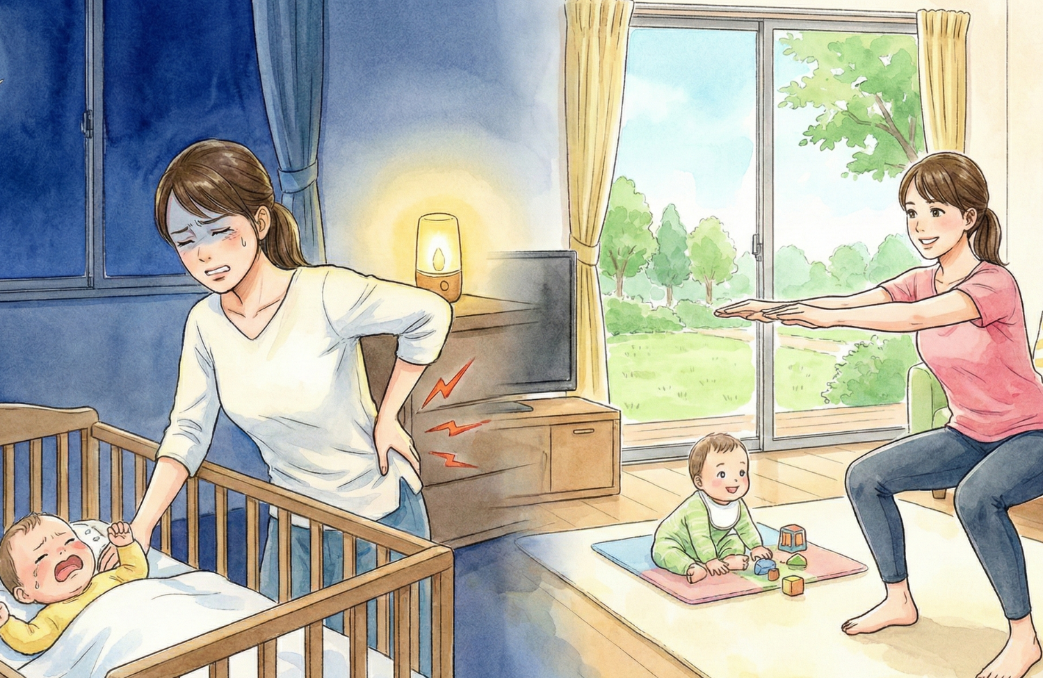 腰に手を当てている女性