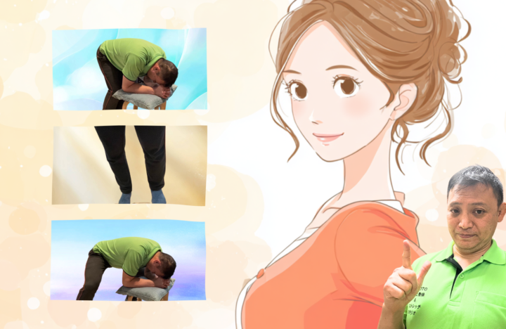 笑顔で立っている女性