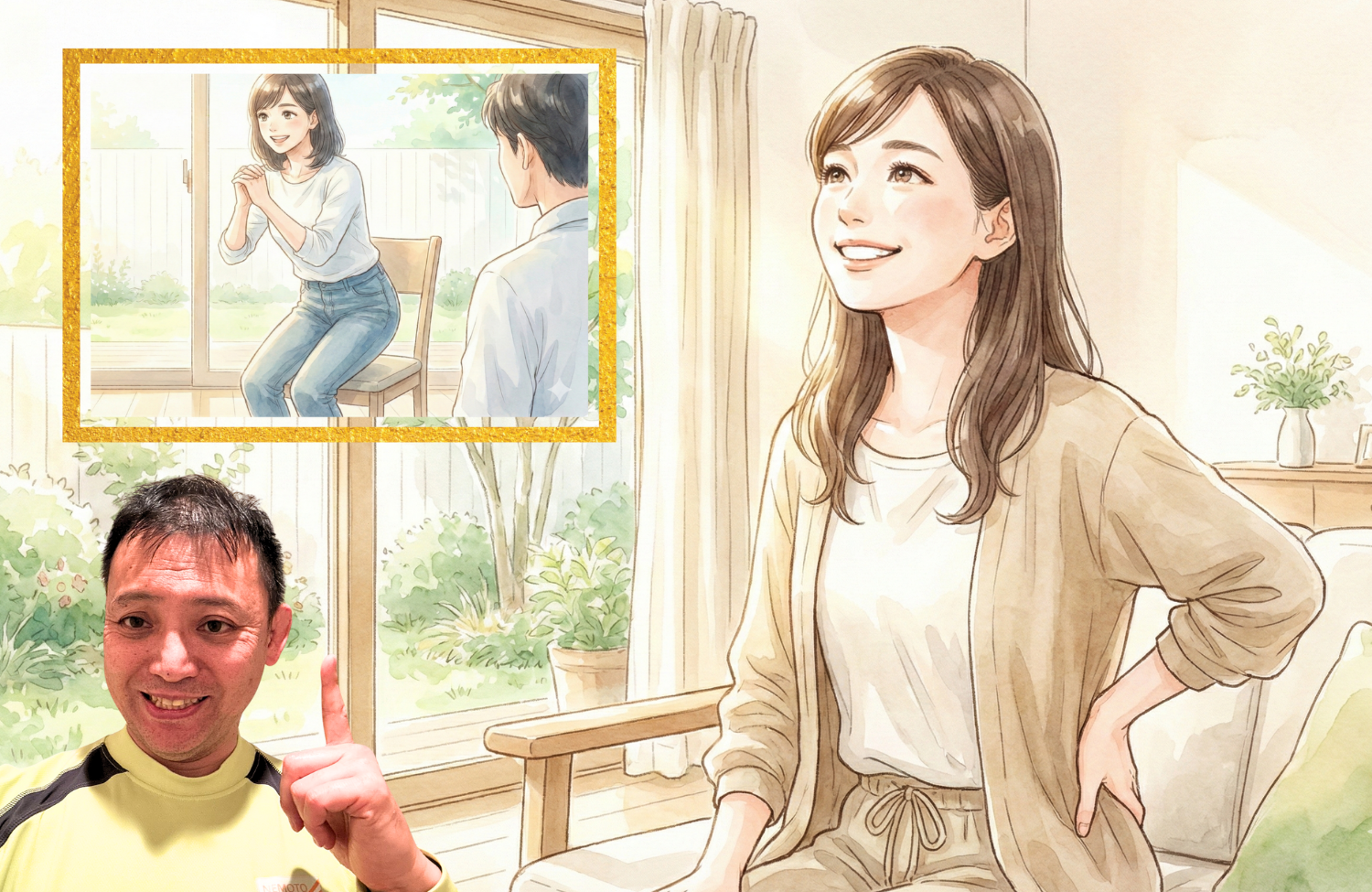 椅子に座っている女性