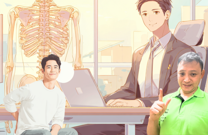 座っている30代のサラリーマン男性