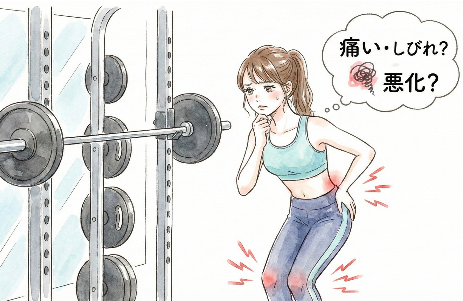 困っている30代半ばの女性