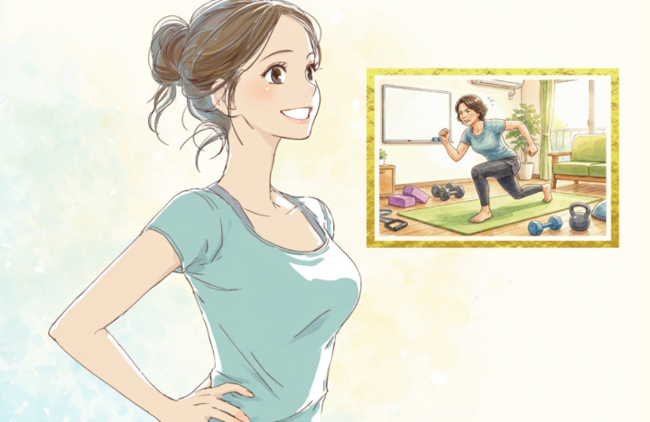 笑顔で立っている30代女性