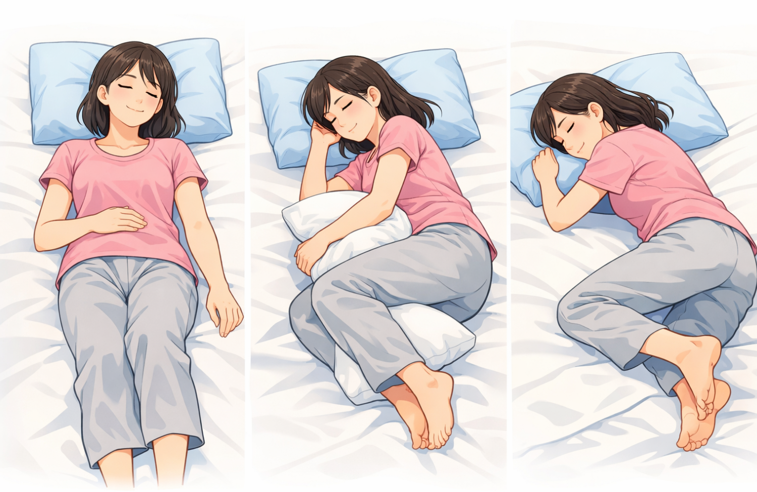 寝ている３０代の女性