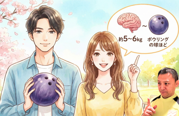 ボウリングの球を持っている男性