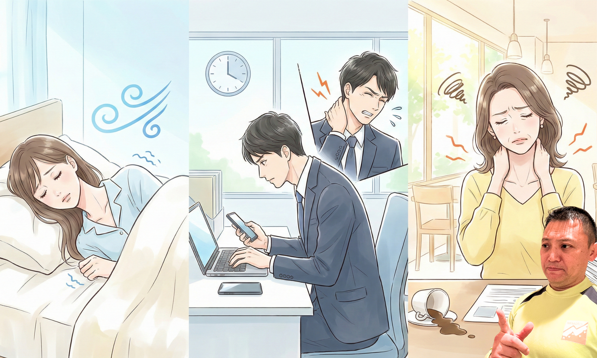 デスクワークをしている男性