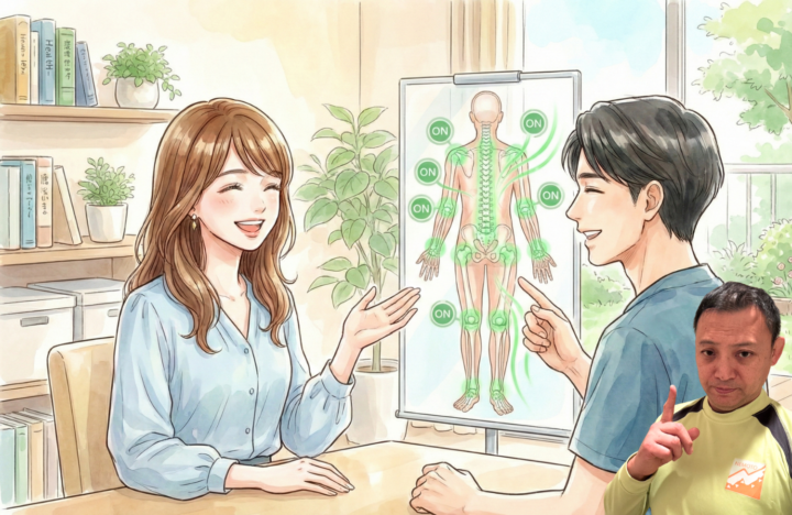 施術について話を聞いている女性