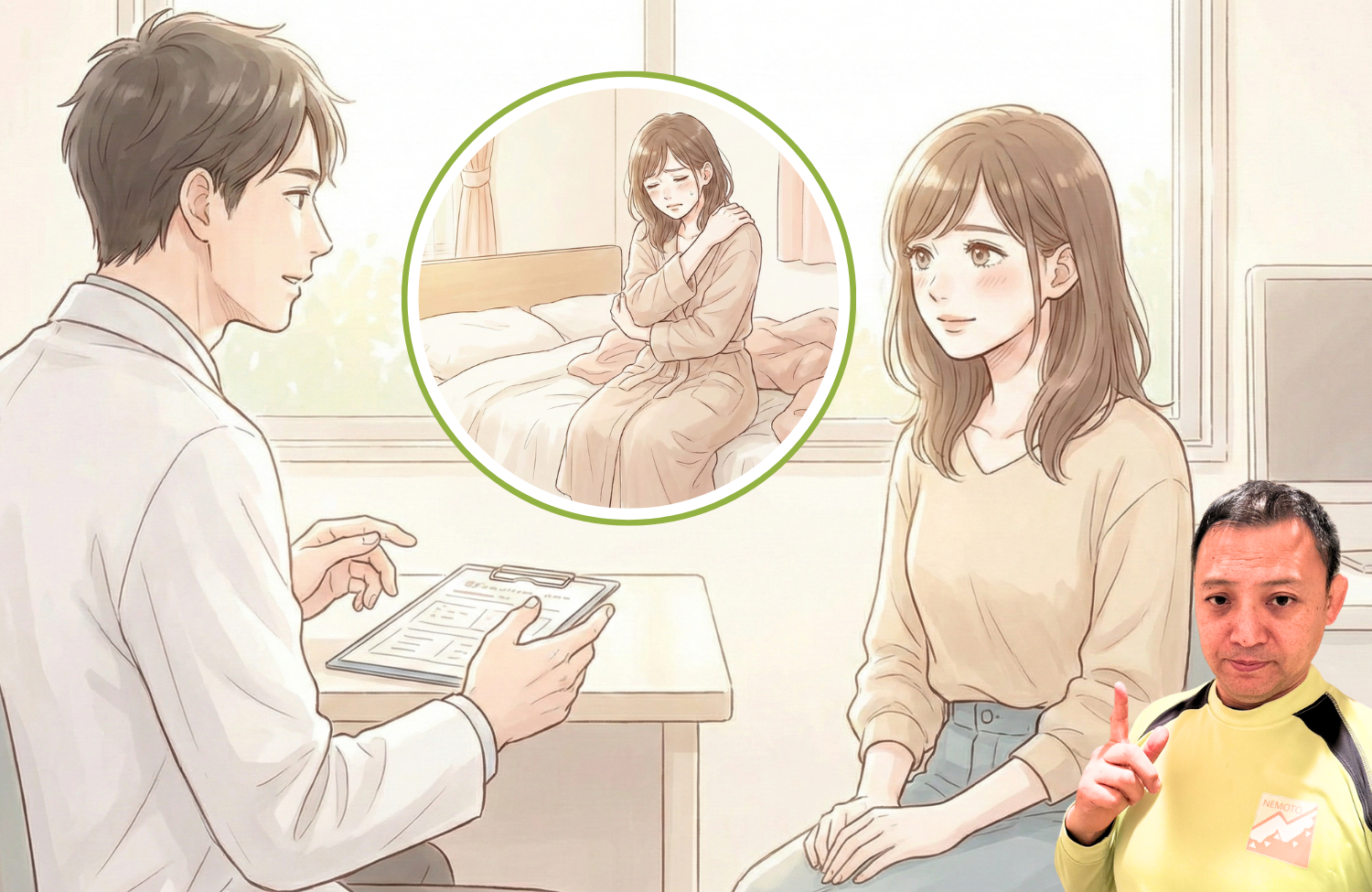 専門家に相談している40代女性