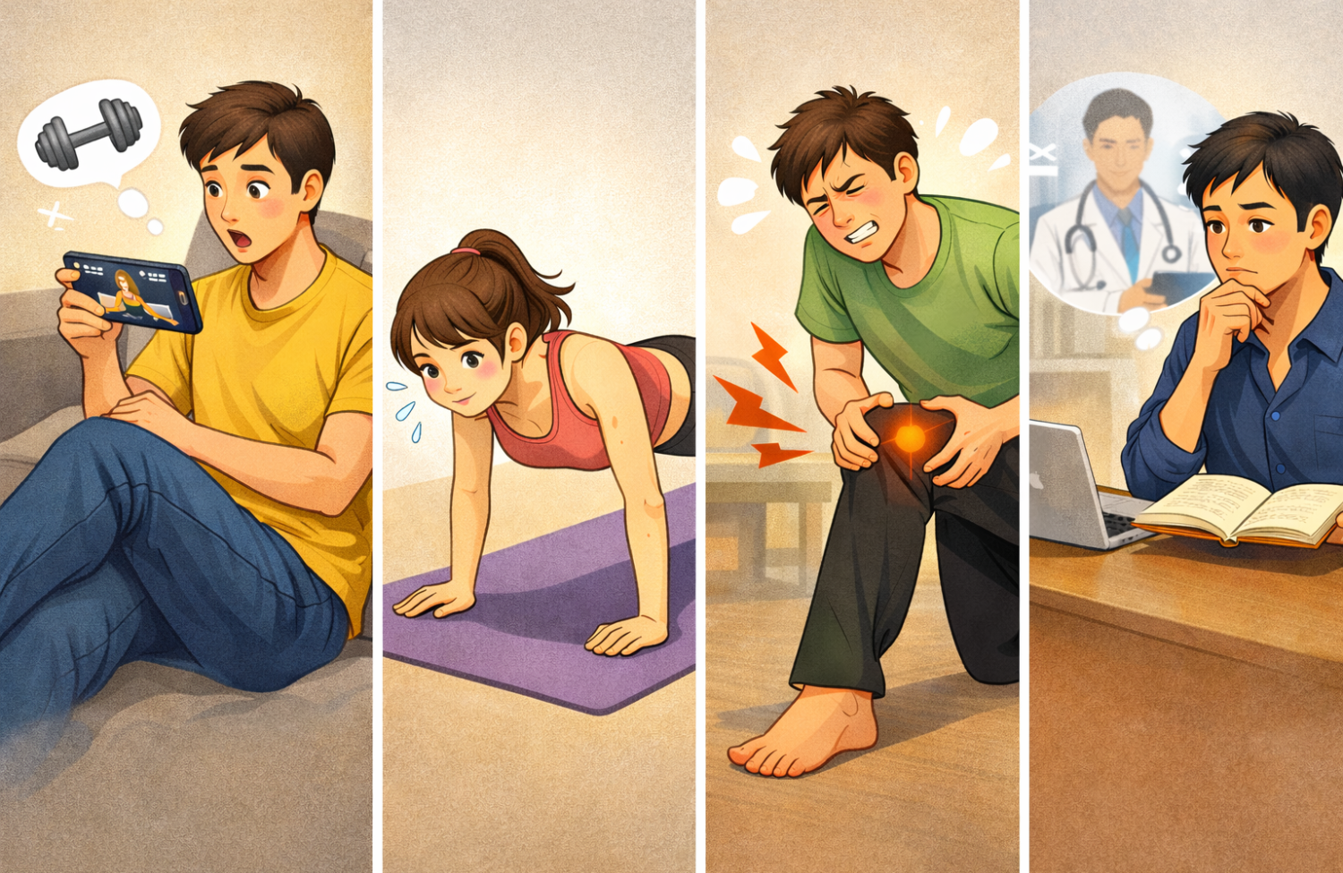 携帯動画を見ている男性