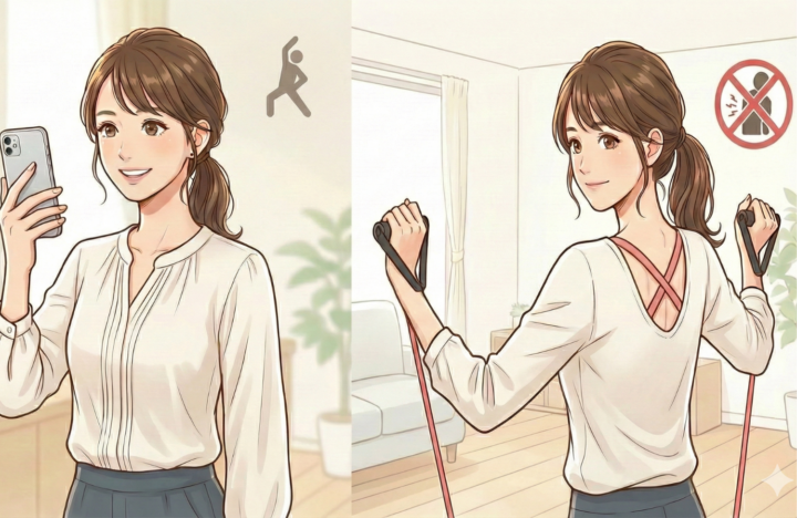 携帯の画面を確認している女性