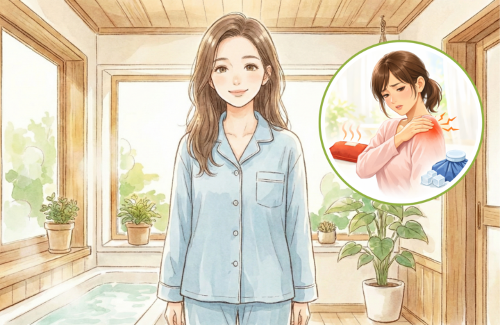 お風呂に入る準備をしている女性