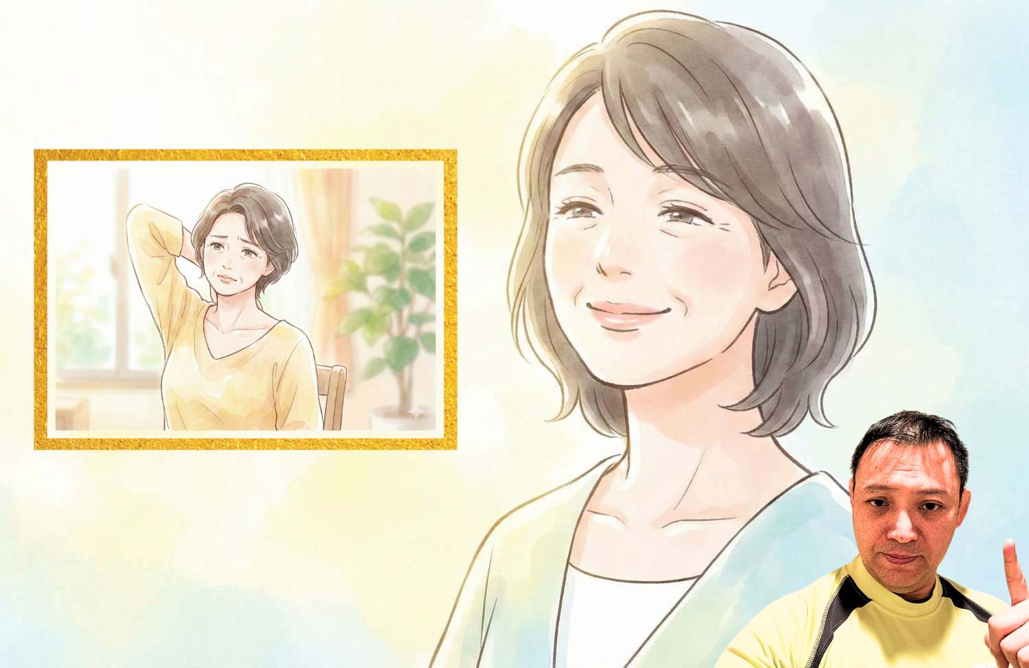 笑顔を見せている５０代の女性