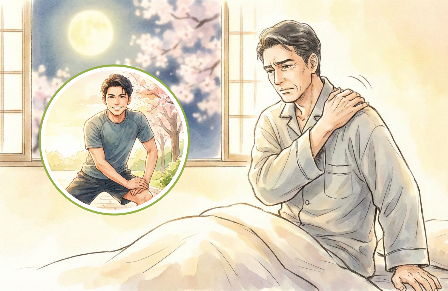 運動いている70代の男女