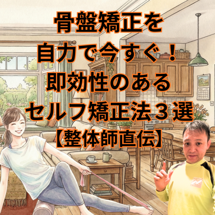 骨盤矯正を自力で今すぐ！即効性のあるセルフ矯正法３選【整体師直伝】の画像