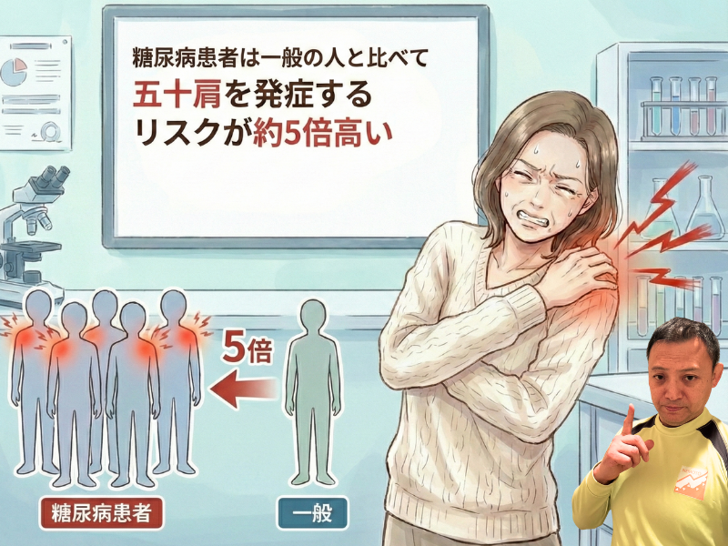 肩に手を当てている50代の女性