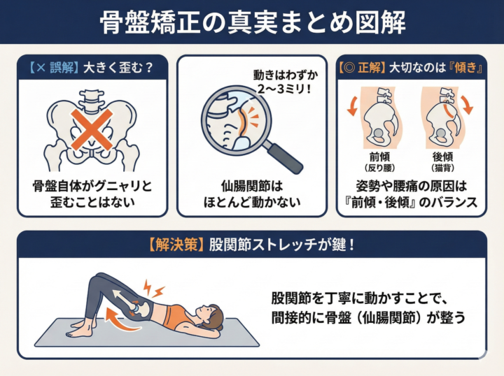 骨盤矯正の真実まとめ図解