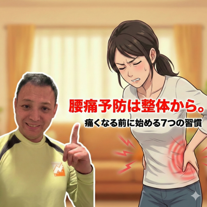 腰痛予防は整体から。痛くなる前に始める7つの習慣の画像