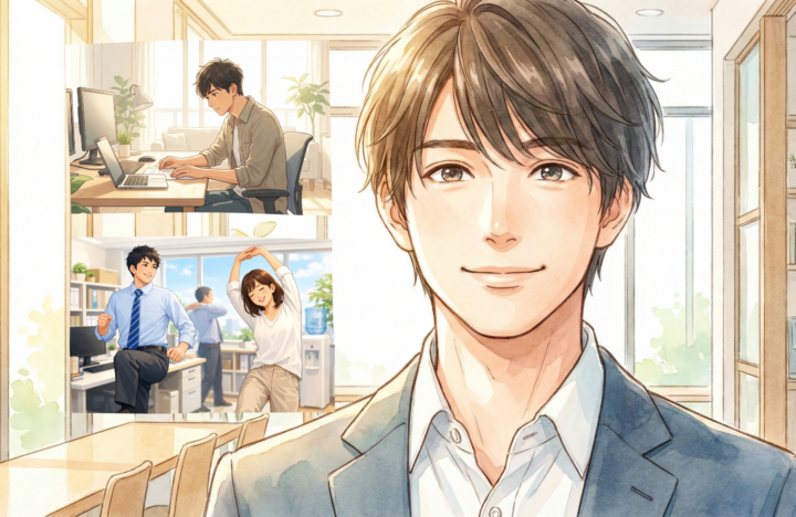 パソコンの作業をしている男性