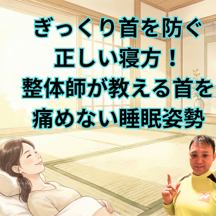 ぎっくり首を防ぐ正しい寝方！整体師が教える首を痛めない睡眠姿勢の画像