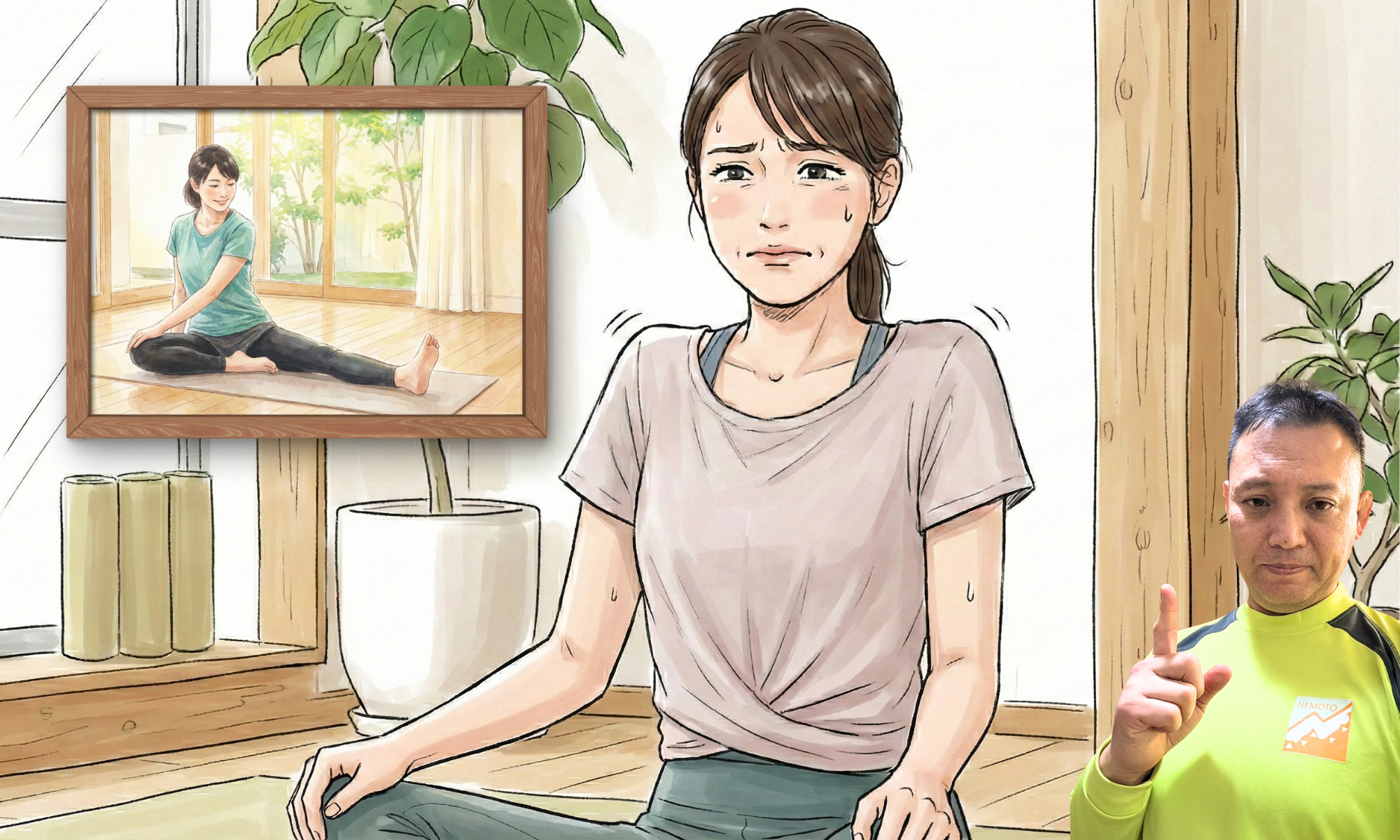 座っている４０代の女性