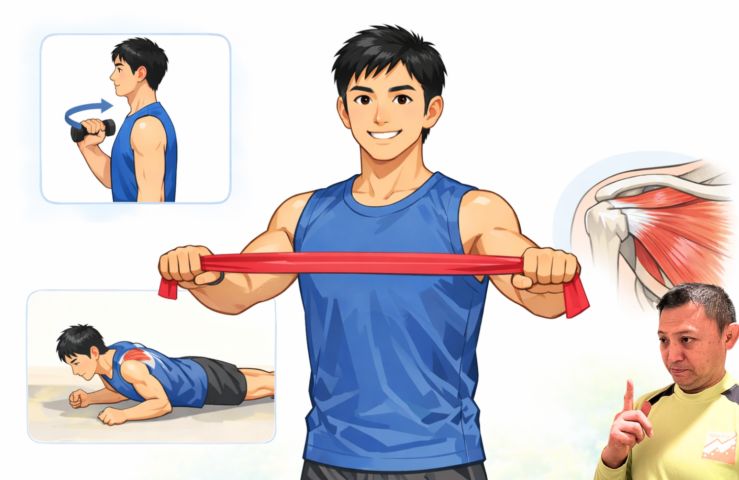 運動している３０代の男性