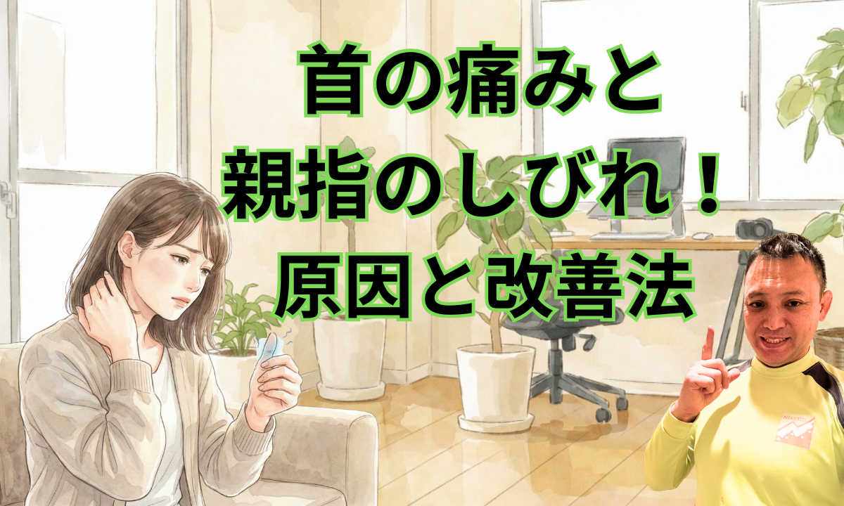 首の痛みと親指のしびれ！原因と改善法