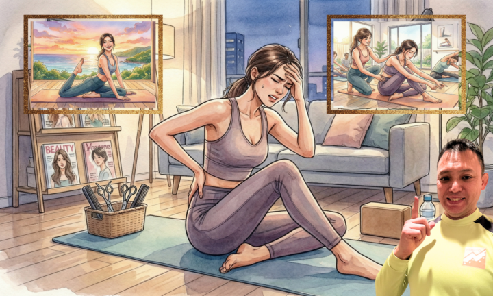 ヨガをしている女性