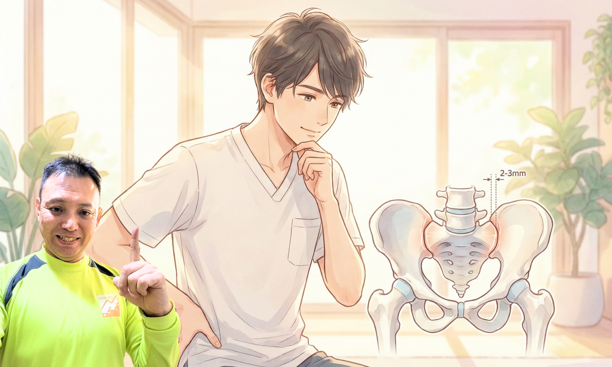 顎に手を当てている30代の男性