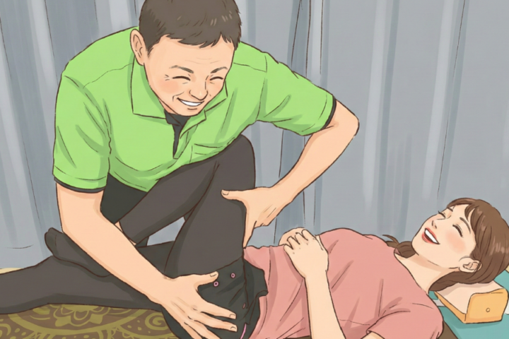 施術を受けている女性