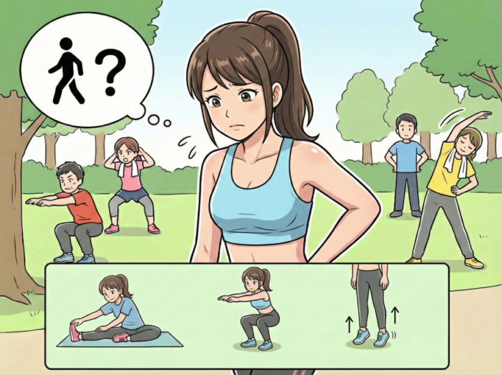 歩いている女性