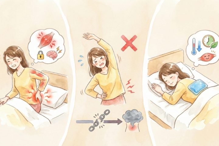 腰に手を当てている女性