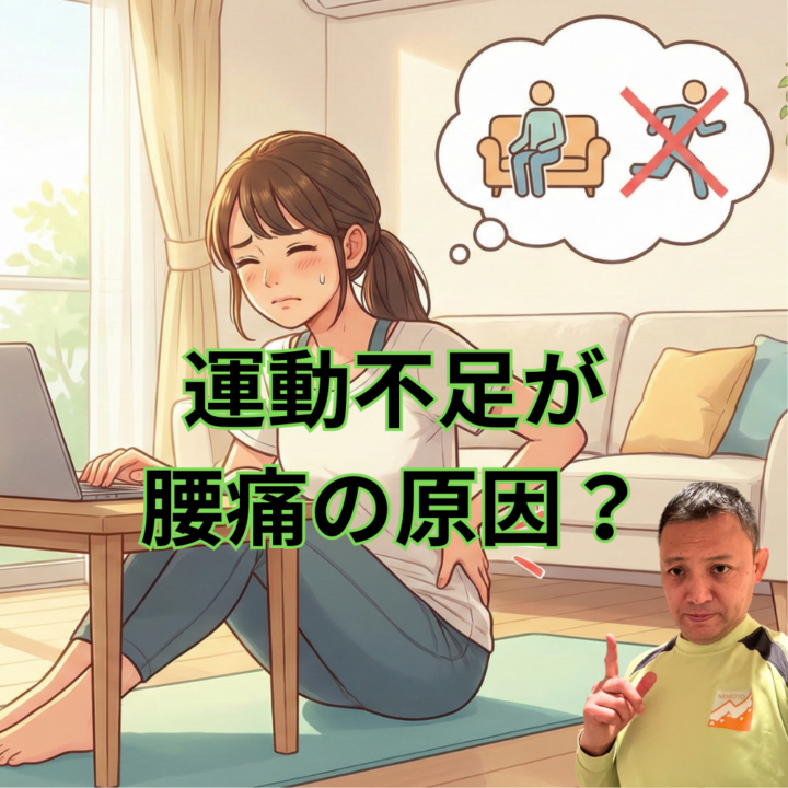 運動不足が腰痛の原因？の画像