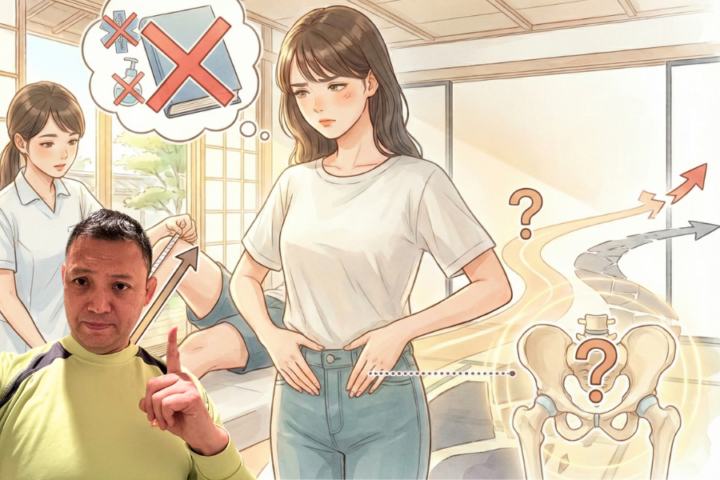 骨盤のことを考えている女性