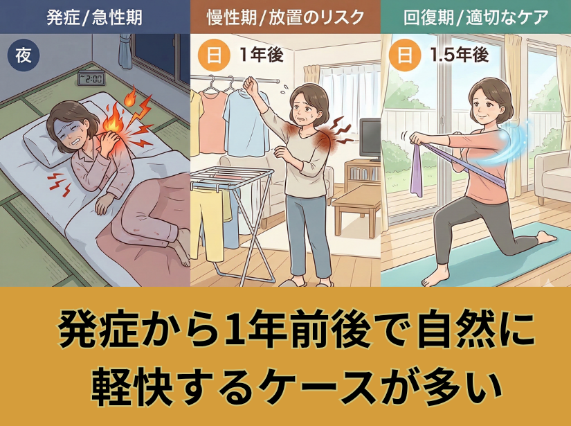 発症から1年前後で自然に軽快するケースが多い