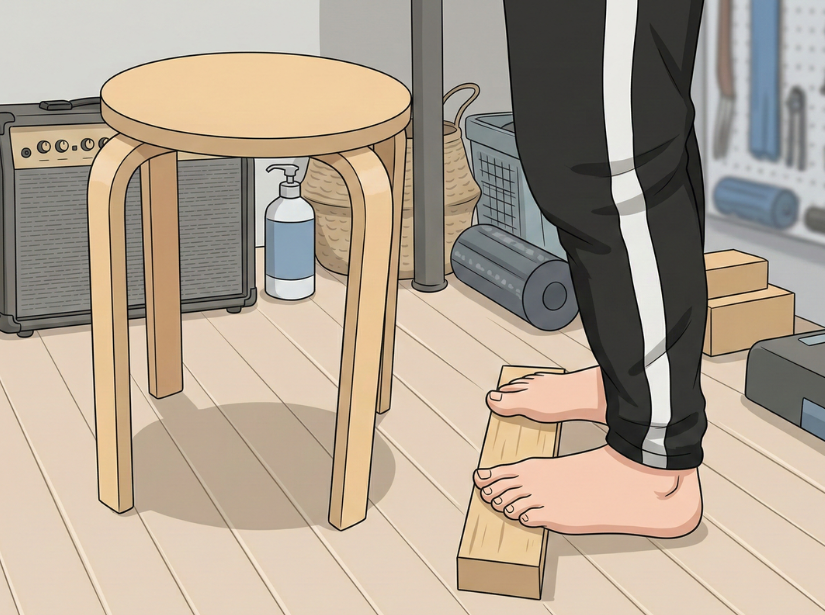 カーフレイズをしている男性