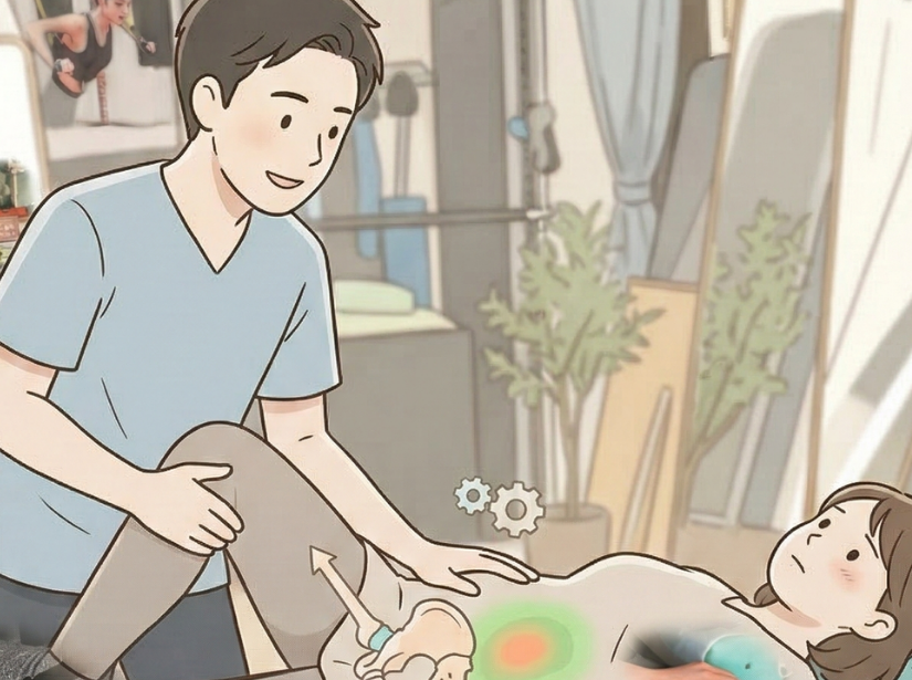 女性が仰向けで寝ている