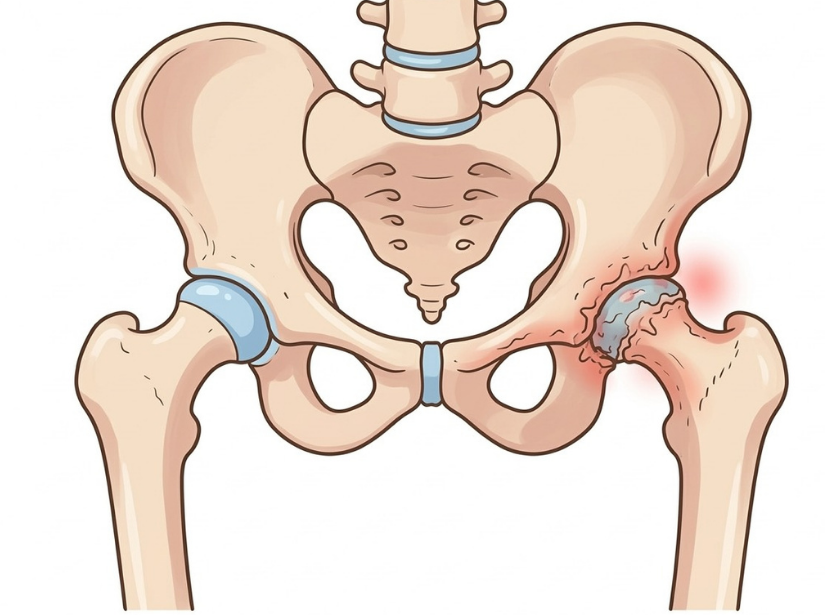変形性股関節症のイラスト