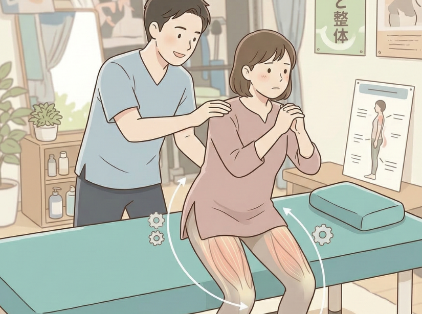 スクワットをしている女性