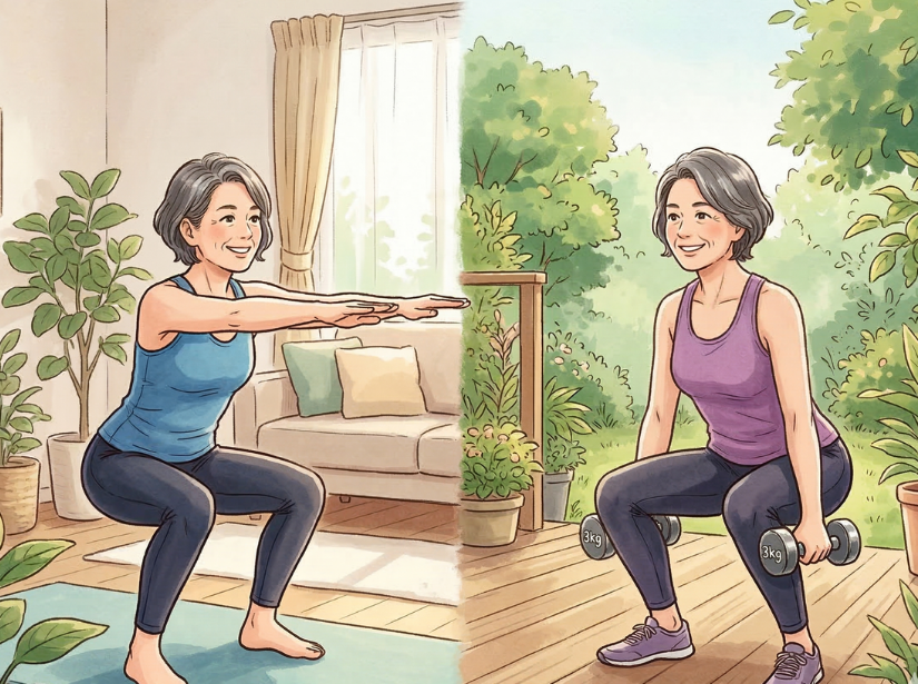 スクワットとバーベルスクワット