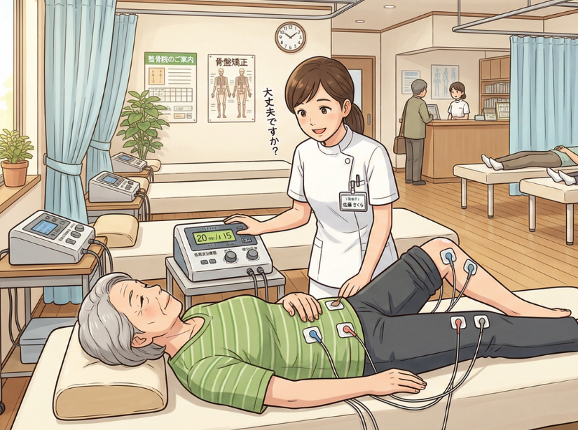女性の先生が大じぃうぶですか？と声掛けをしている