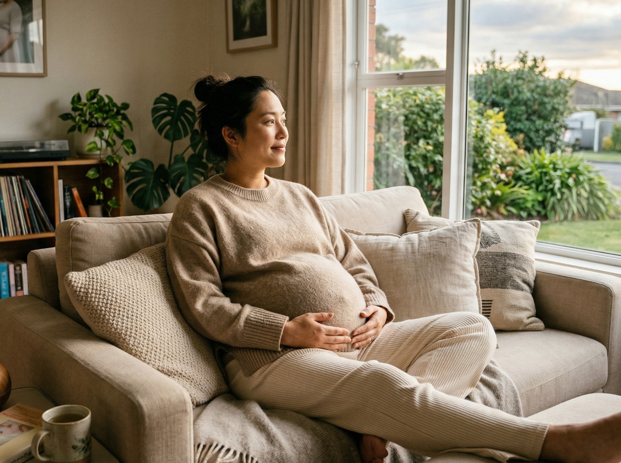 マタニティ整体を受ける妊婦さん