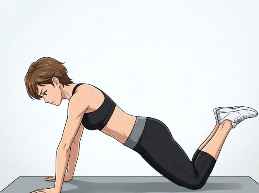 膝付きのプッシュアップ