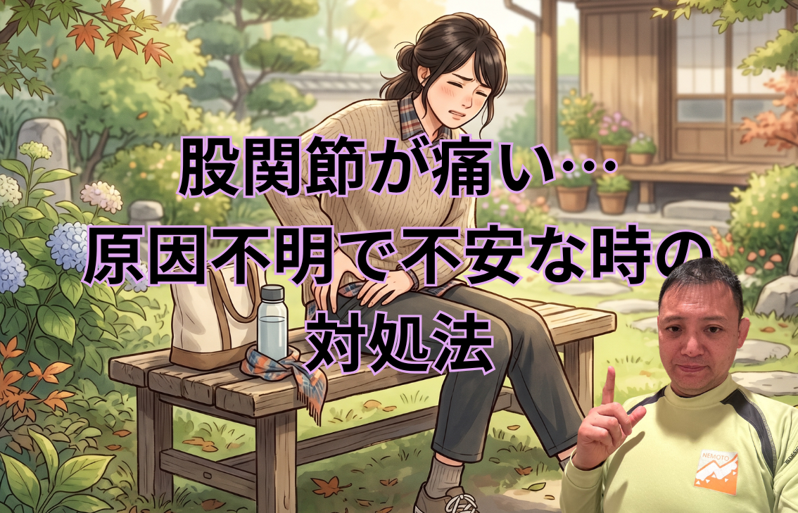 股関節が痛い…原因不明で不安な時の対処法