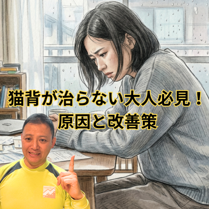 猫背が治らない大人必見！原因と改善策の画像