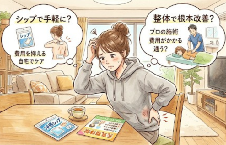 シップを手軽に？整体で根本改善？