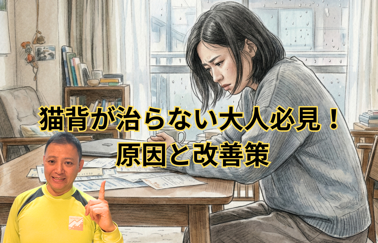 猫背が治らない大人必見！原因と改善策