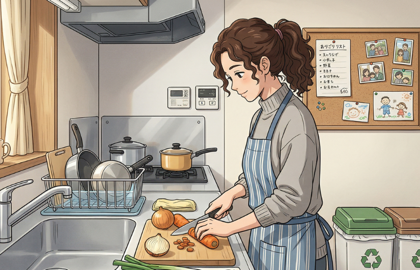 姿勢が良くなった主婦