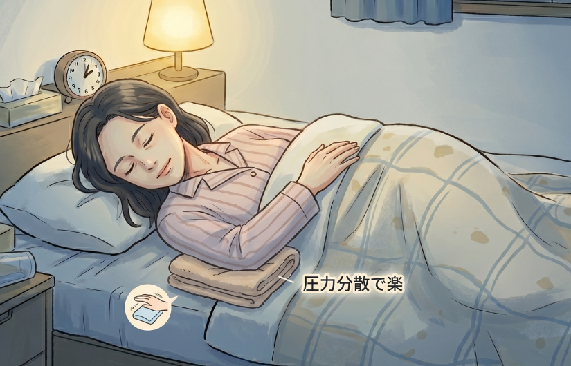 肩の負担を圧力分散で楽に