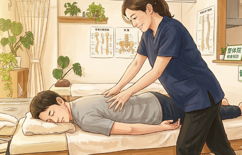 矯正を施術している